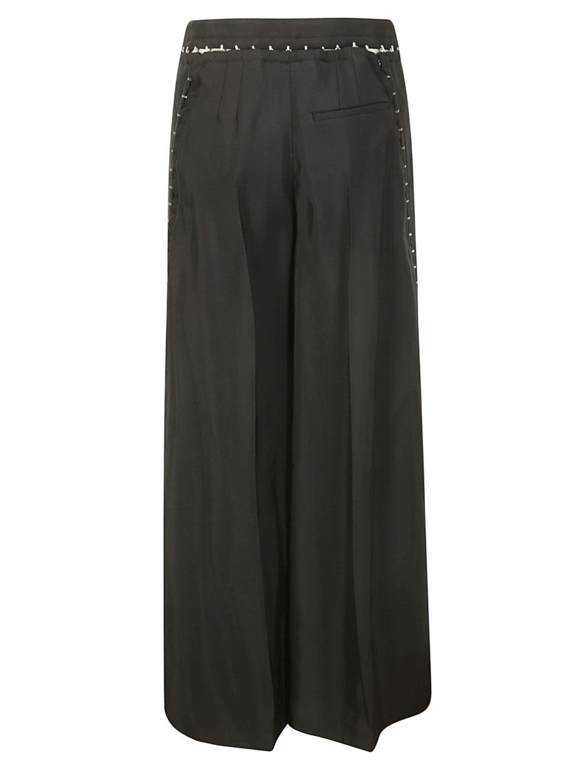 Mugler Wool Blend Palazzo Trousers