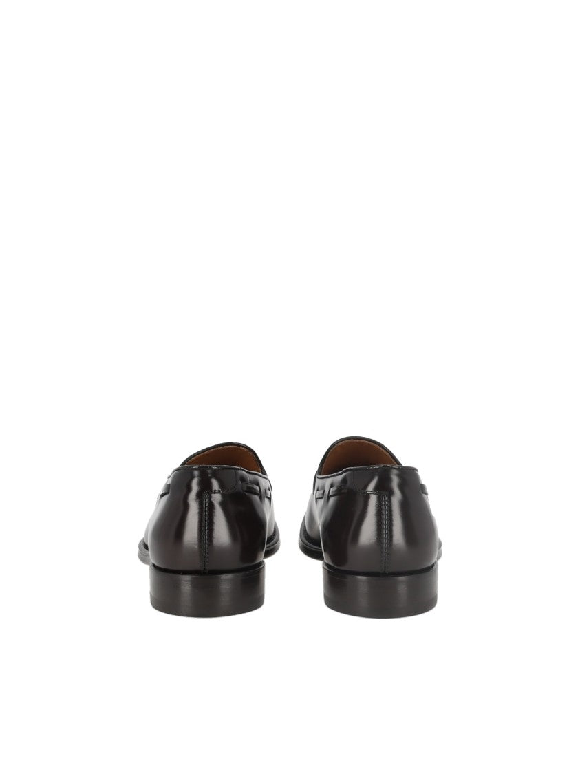 Doucal's Ebony Brown Adler Horsehair Tassel Loafers