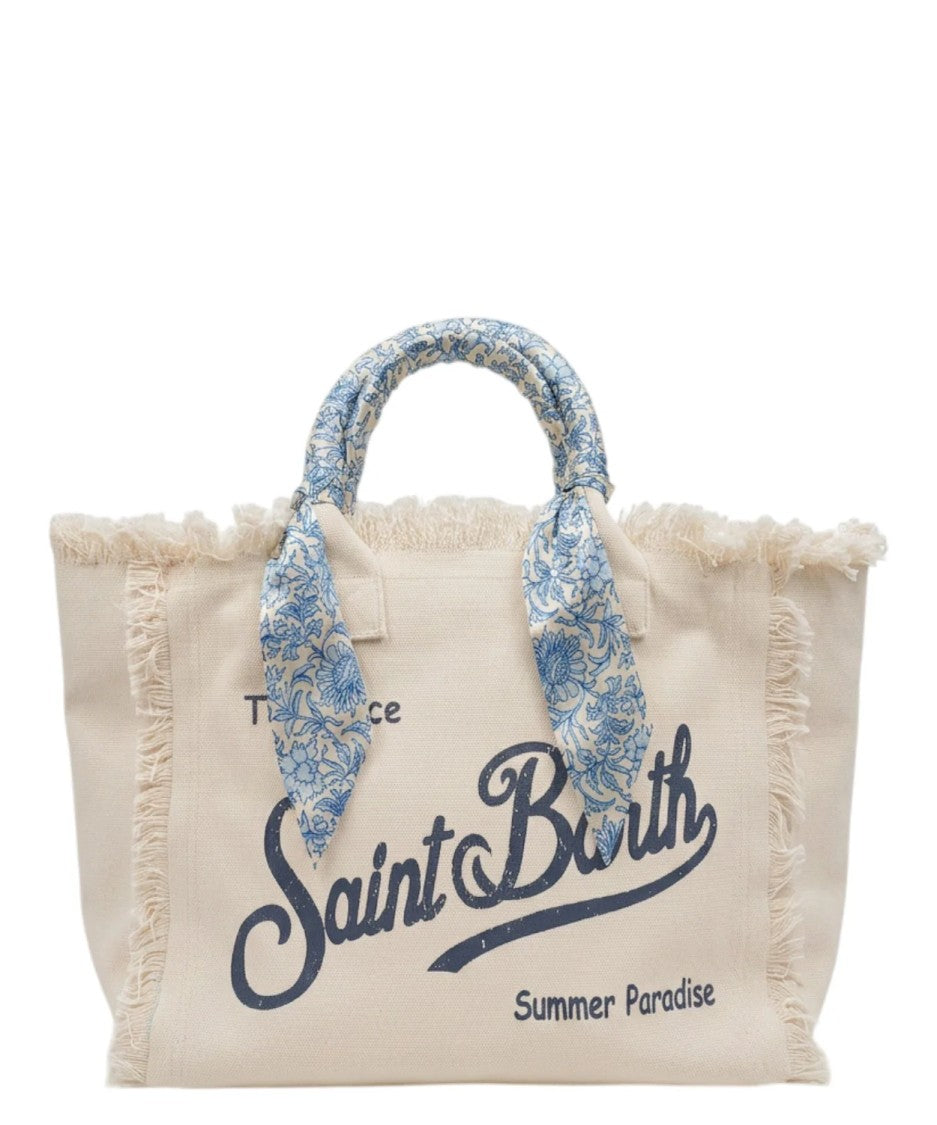 Mc2 Saint Barth Natural Unica Canvas Tote Bag