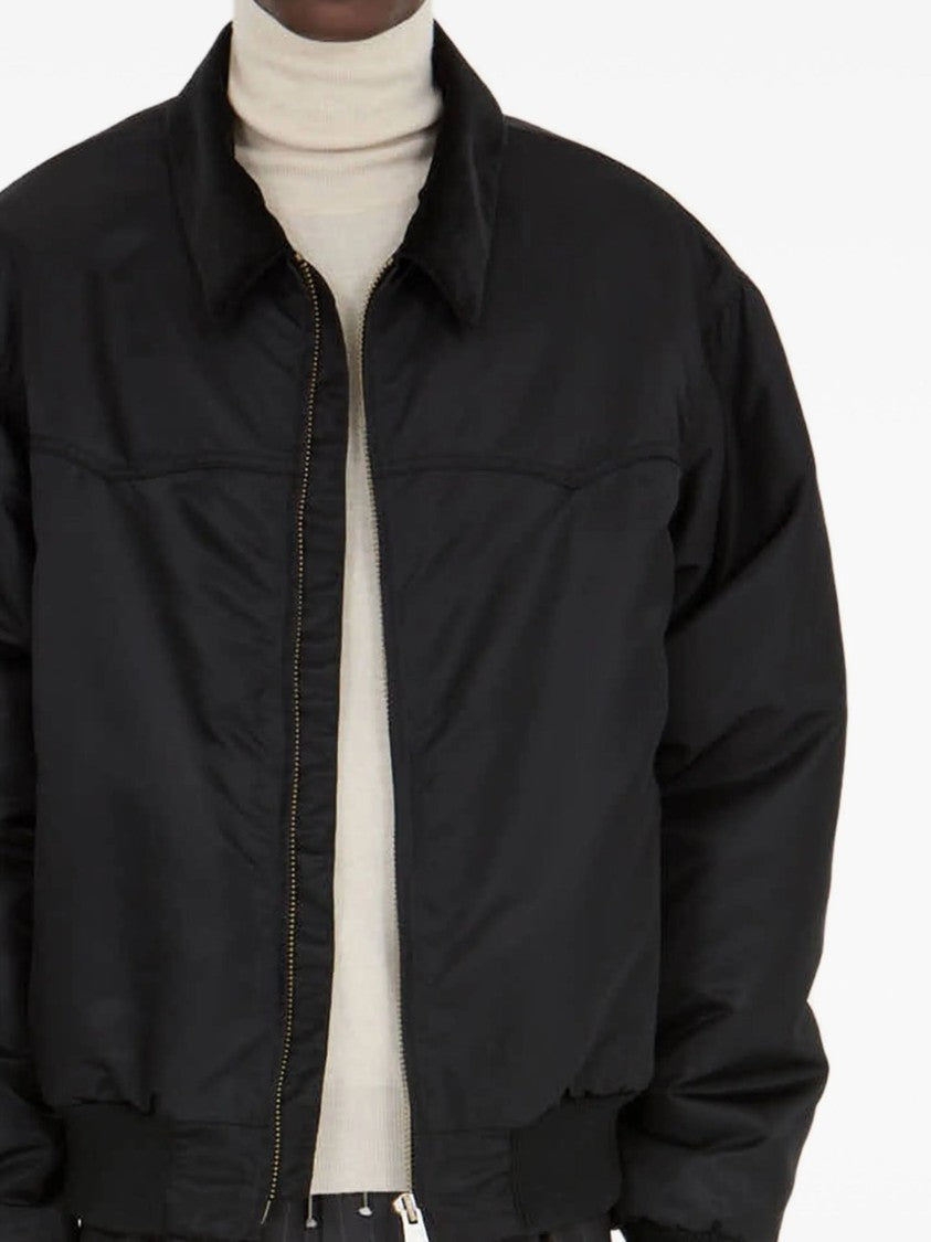 Maison Margiela Boxy Black Track Jacket With Zippered Front