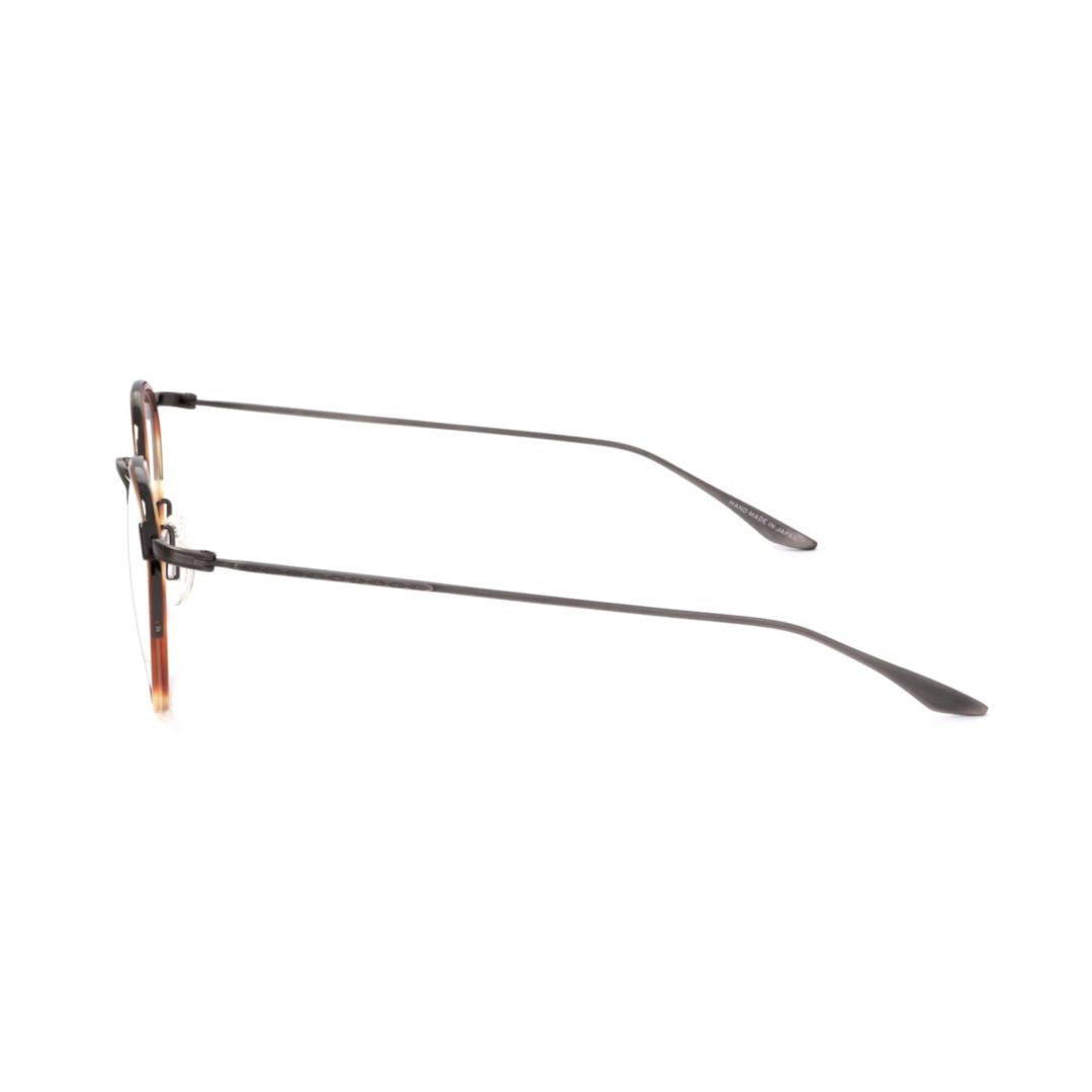 Barton Perreira Bp5001 490Zx Round Tortoiseshell Patterned Eyeglasses With Matte Metal Temples