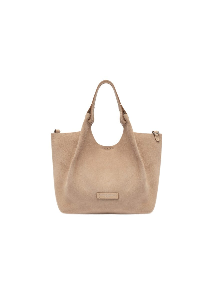 Gianni Chiarini Contemporary Suede Leather Bag With Removable Strap