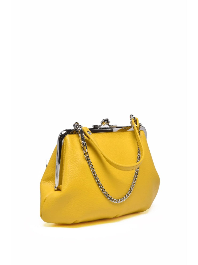 Vivienne Westwood Yellow Polyurethane Frame Clutch