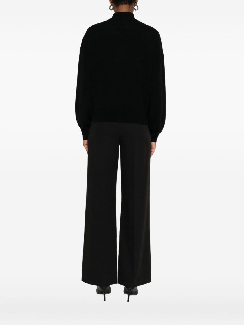 Blugirl High-Neck Black Sweater With Cutout Detail