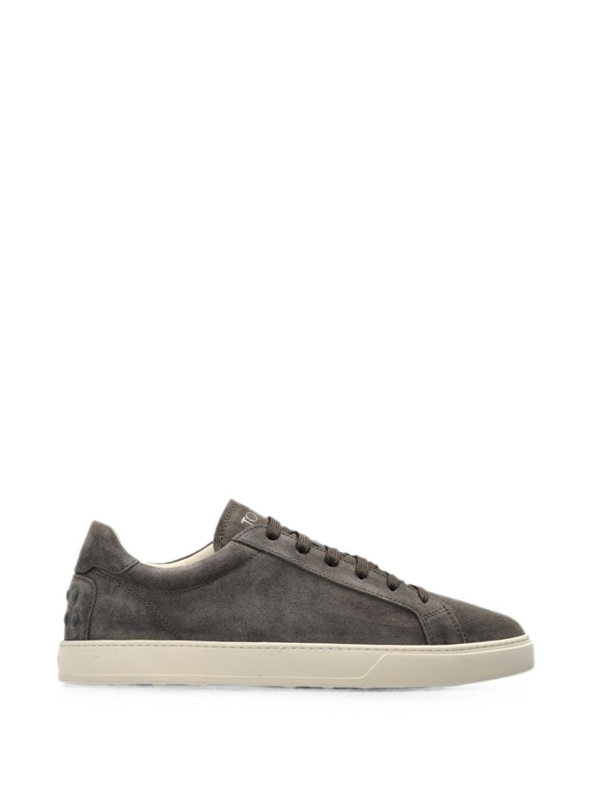 Tod's Brown Low-Profile Calfskin Suede Sneakers