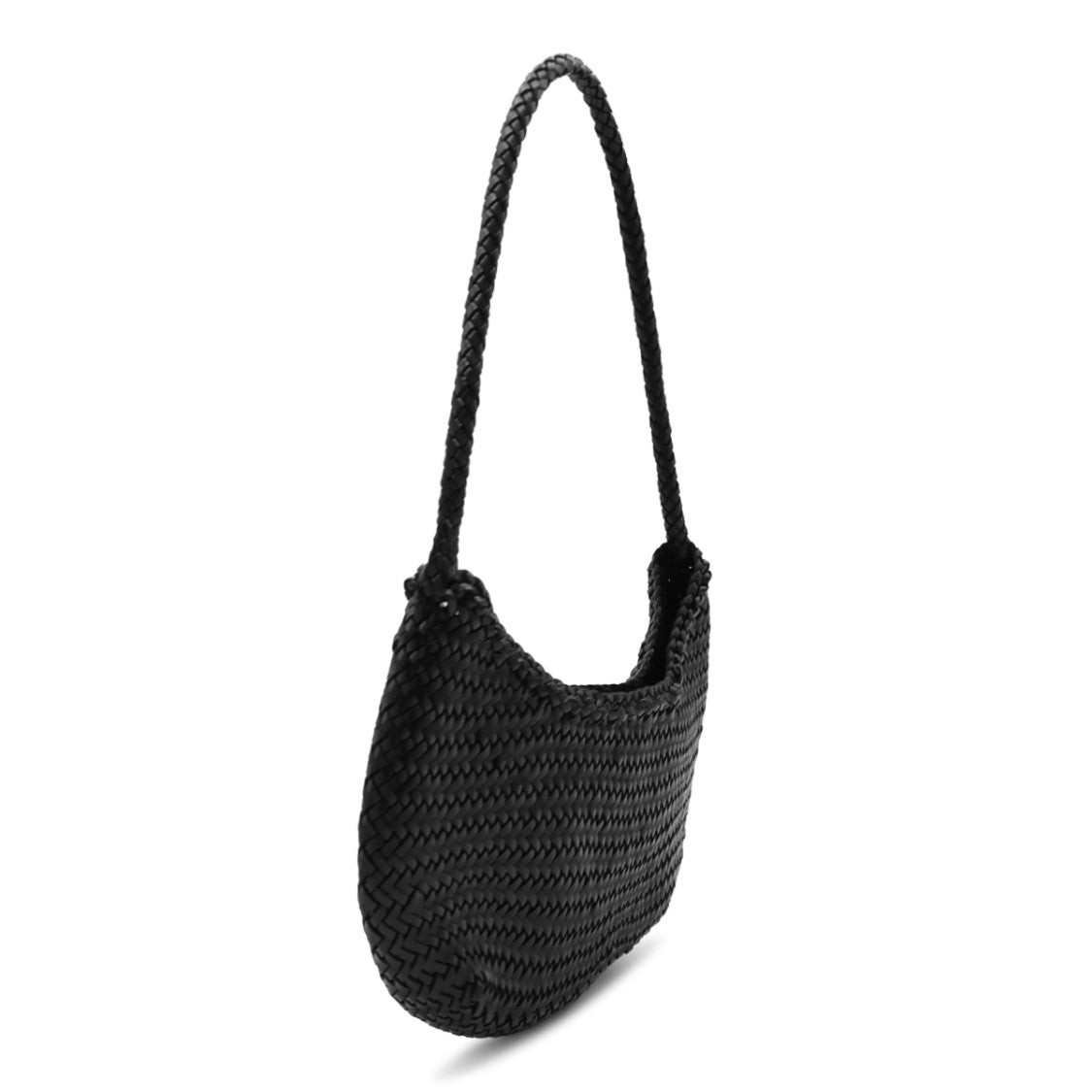 Dragon Diffusion Crescent-Shaped Woven Bag With Braided Strap