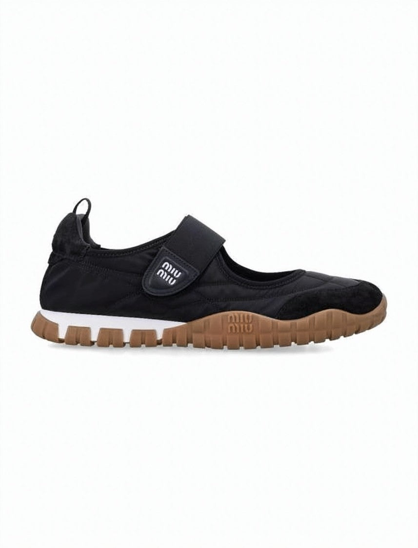 Miu Miu Quilted Black Calf Leather Sandals With Adjustable Straps