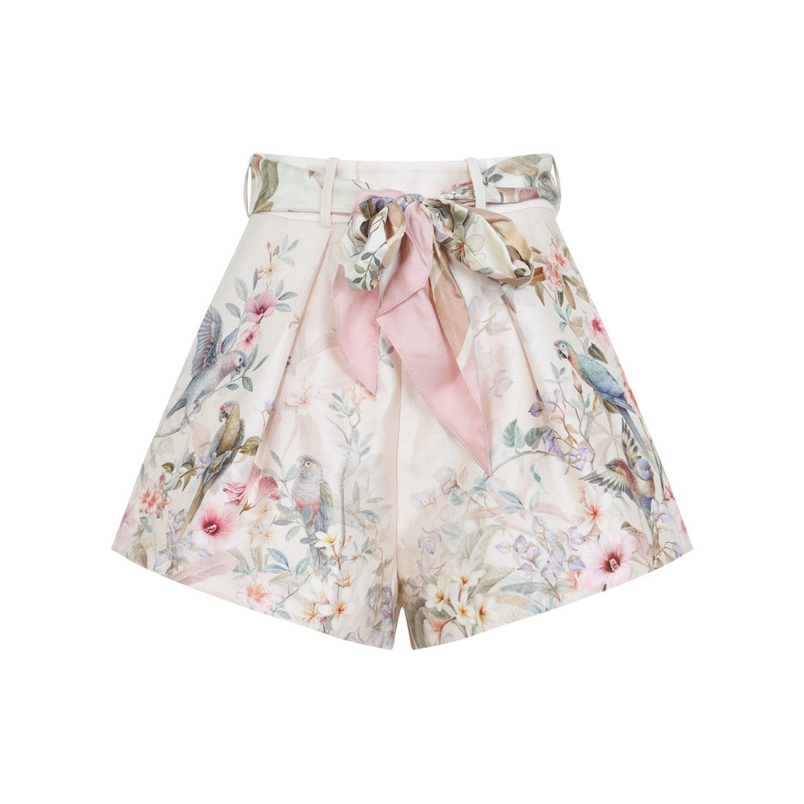 Zimmermann High-Waisted Bermuda Shorts With Floral