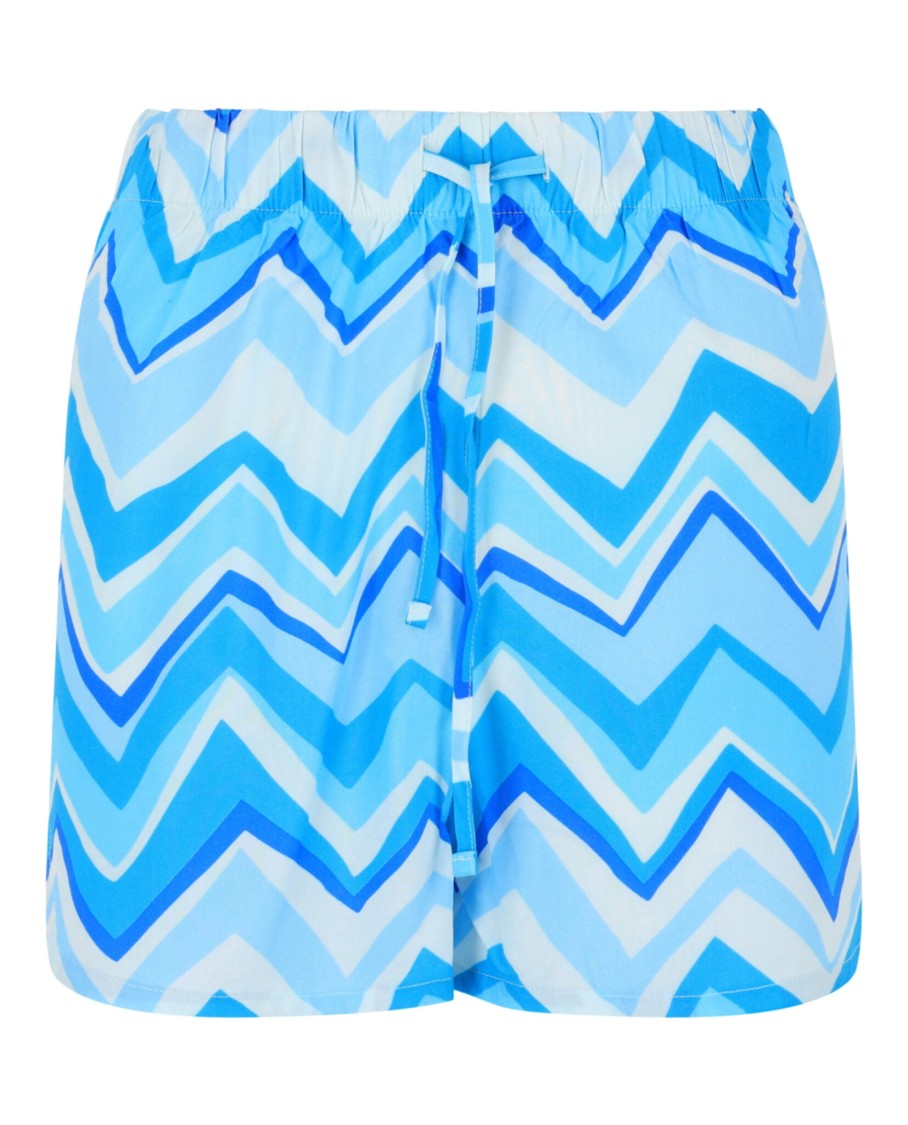 M Missoni High-Rise Striped Dolphin Hem Shorts With Drawstring Closure