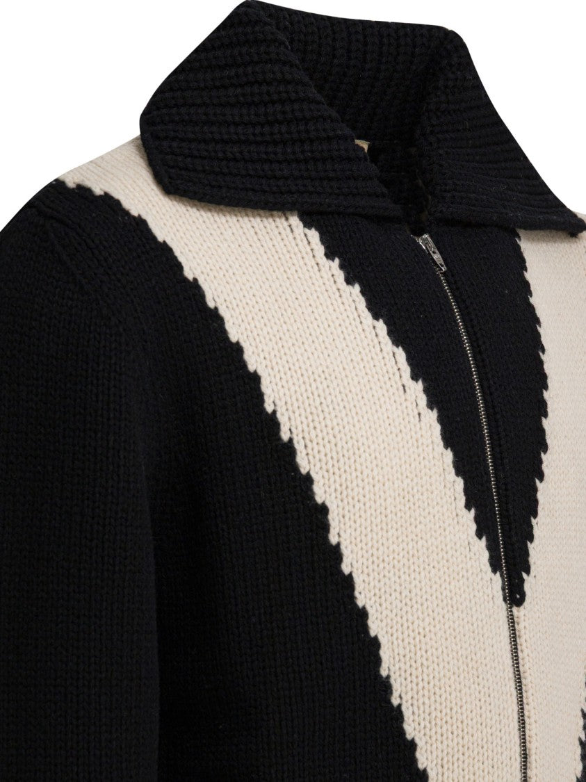 Valentino Cardigan With Inlaid V Logo
