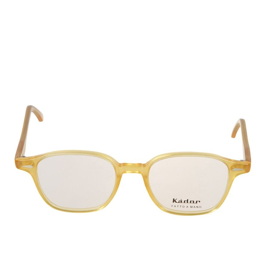 Kador Quadro Translucent Amber-Yellow Rectangular Frame Eyeglasses