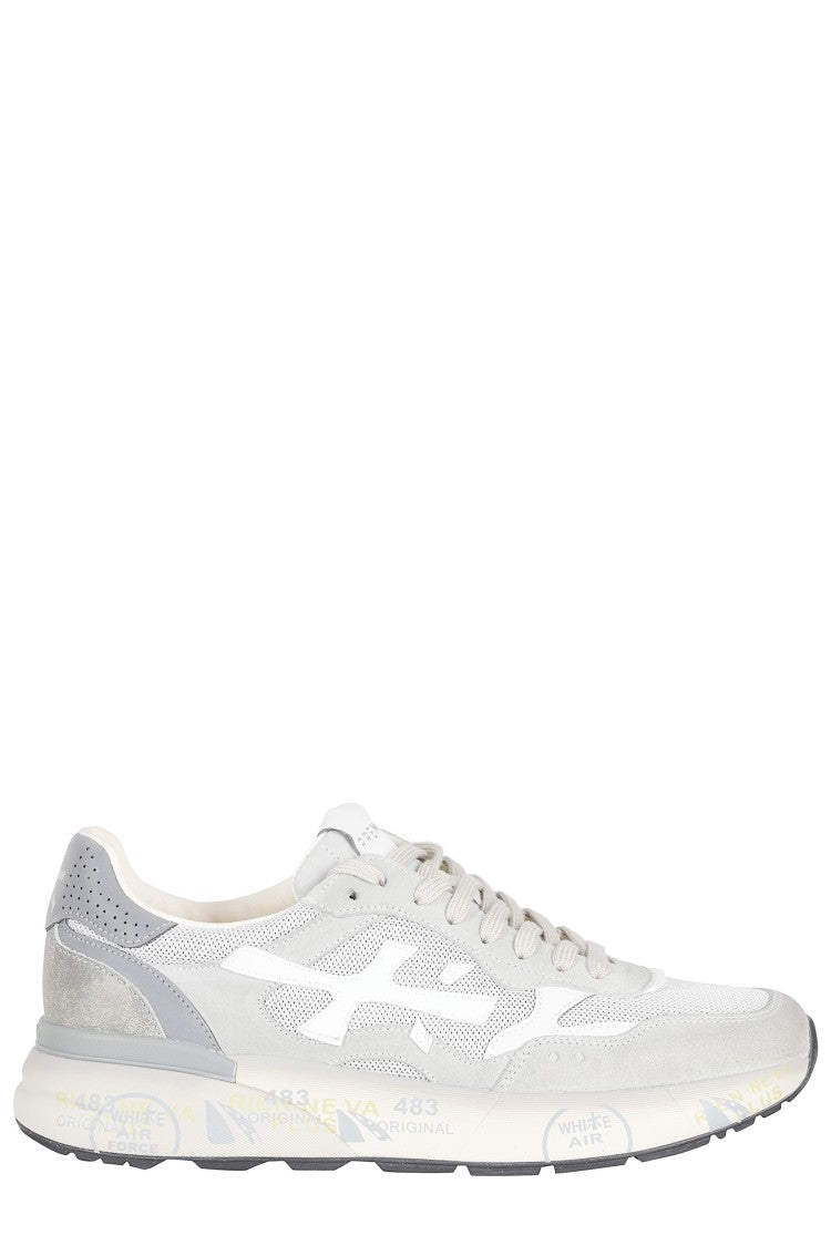 Premiata Gray Mick 0.1 Iconic Side Design Leather Sneakers