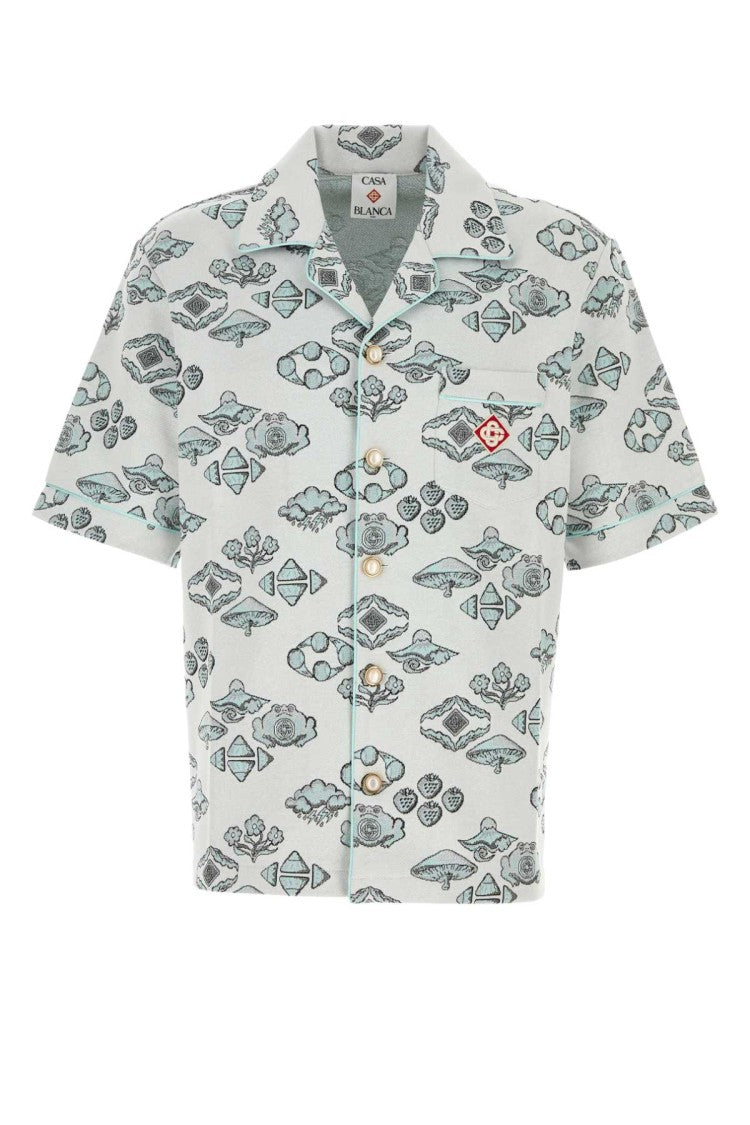 Casablanca Embroidered Stretch Jacquard Shirt