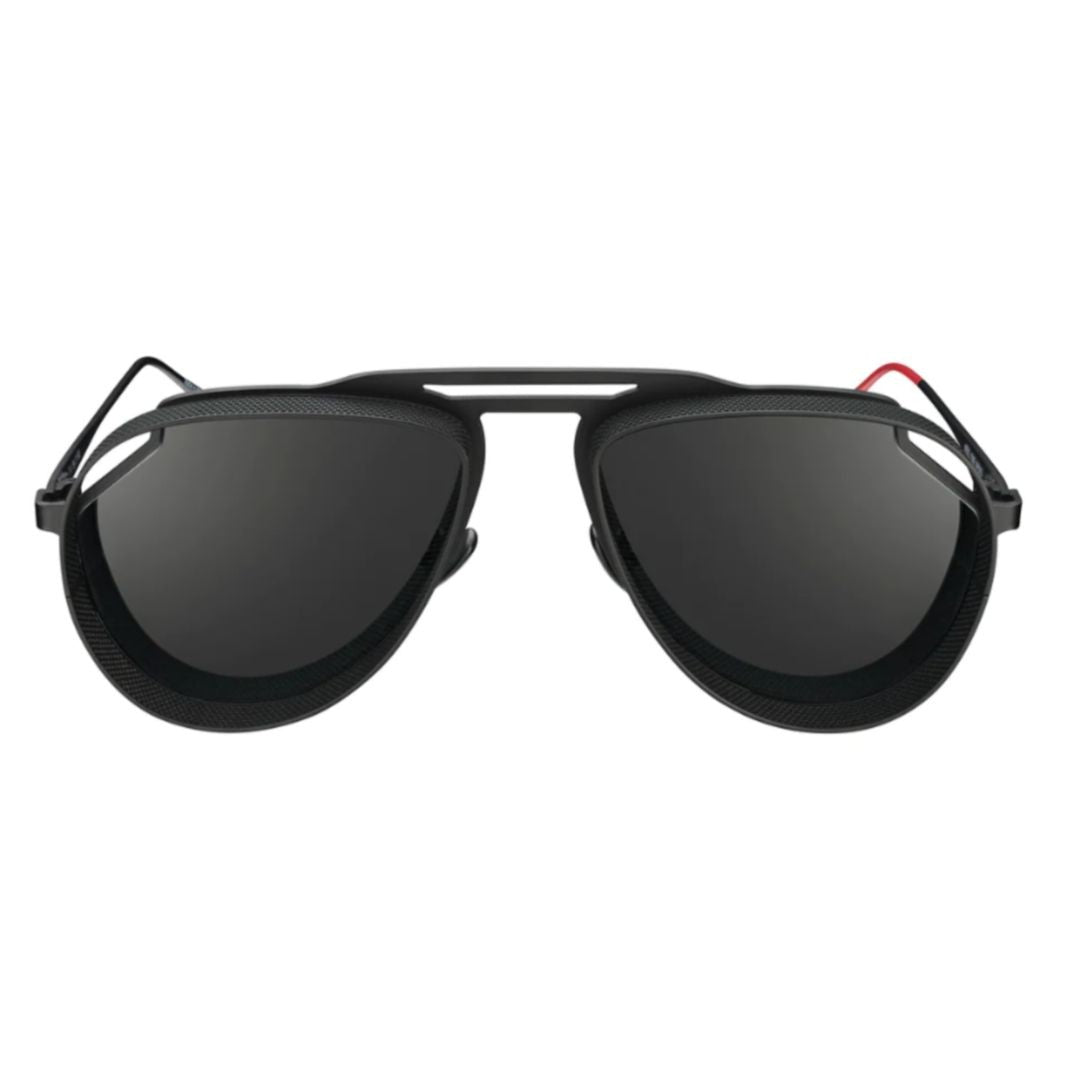 Vysen Tom T-1 Aviator-Style Black Sunglasses With Textured Side Shields