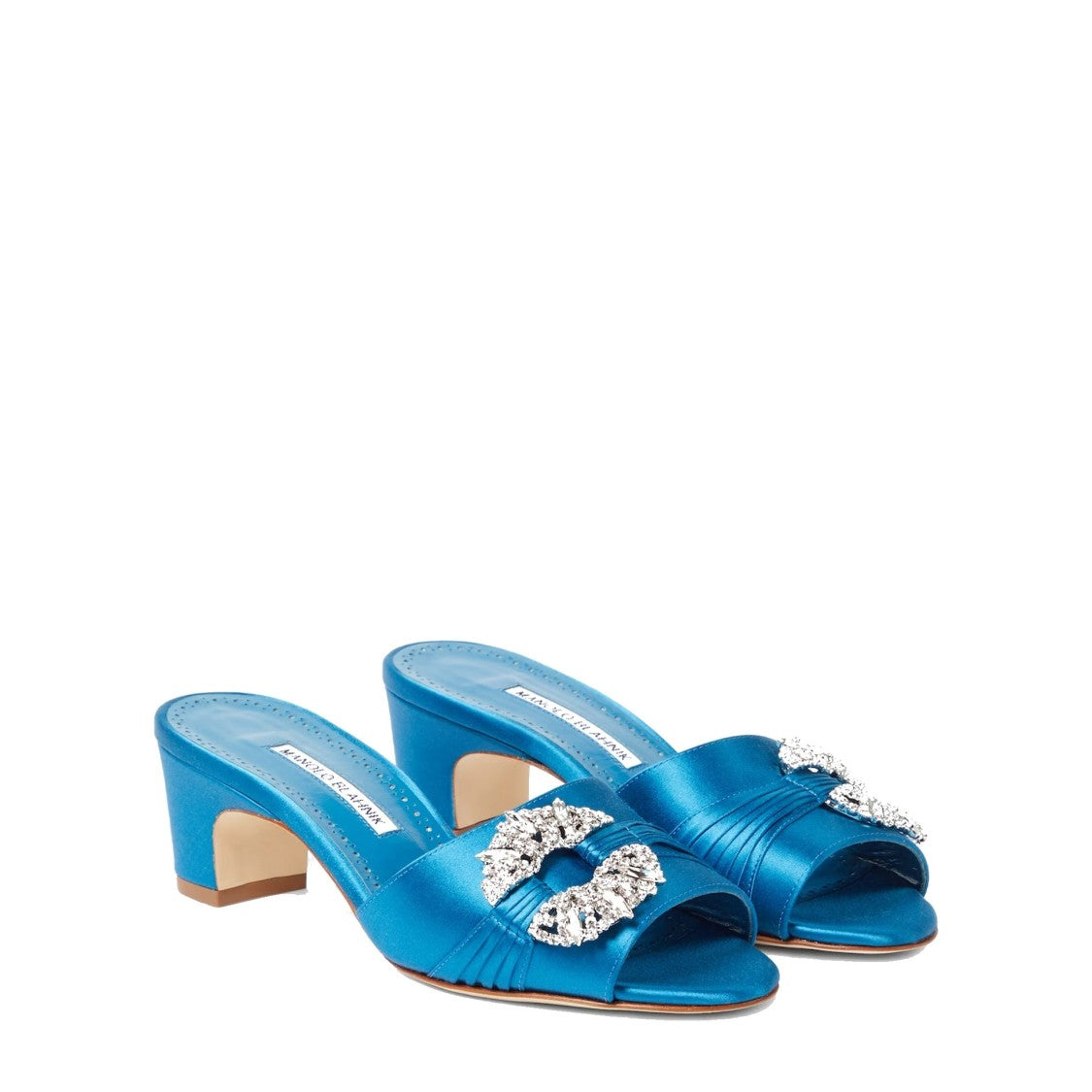 Manolo Blahnik Prinap Satin Mules