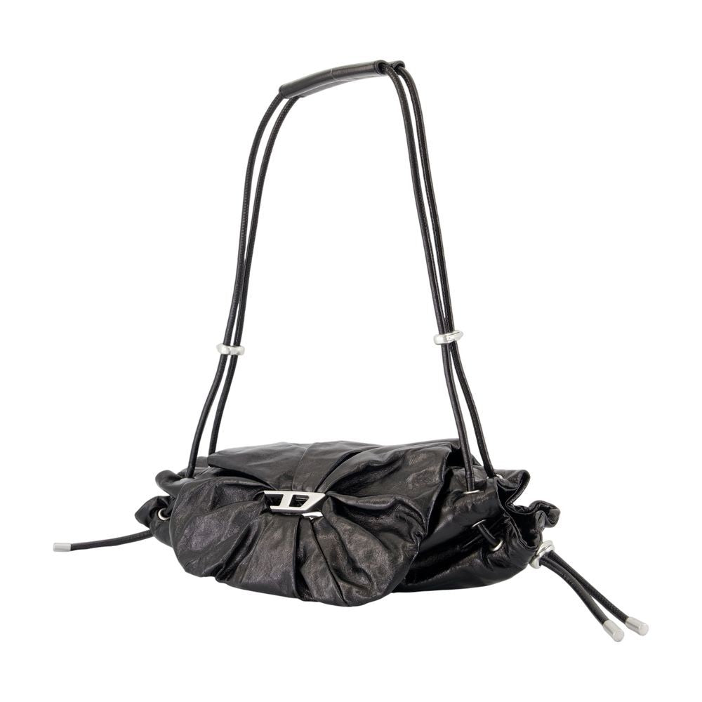 Diesel Scrunch-D Small Shoulder Bag - Leather - Black