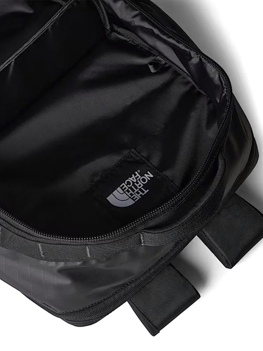 The North Face Boxy Black Travel Pack With Multiple Compartments
