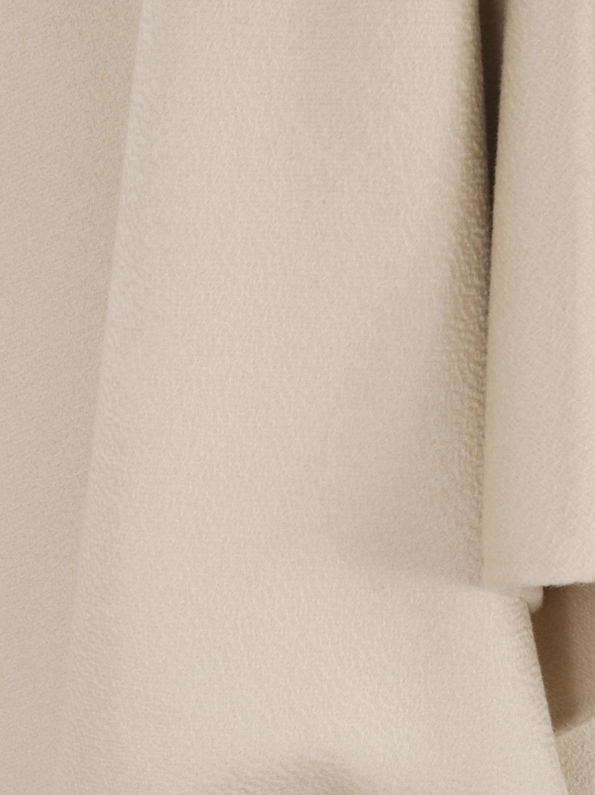 Max Mara Boxy Double-Breasted Cape In Pure Zibellin Cashmere