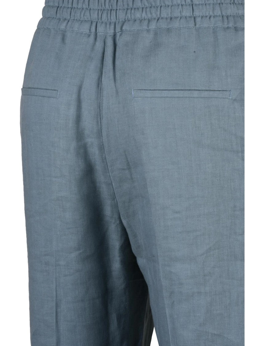 Eleventy Eleventy Linen Chino Pants - Blue