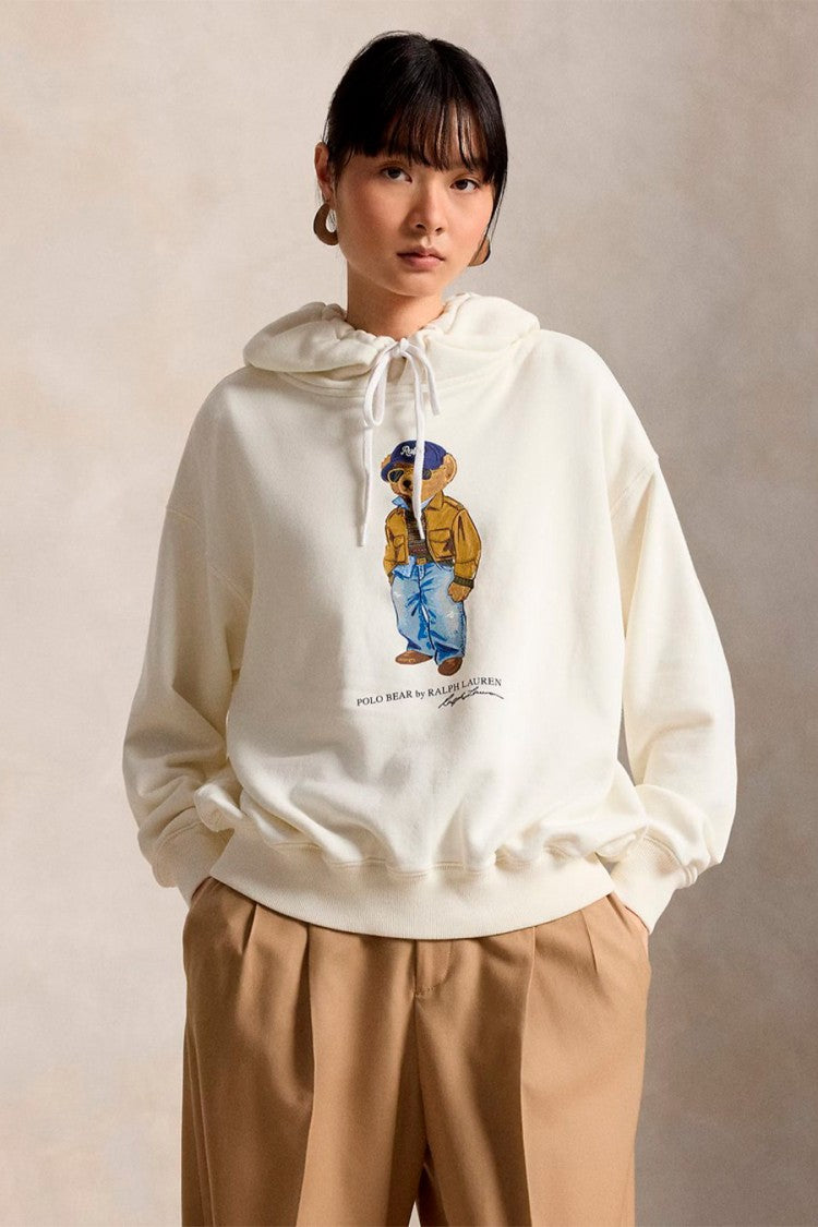 Polo Ralph Lauren Cream Polo Bear Graphic Hoodie