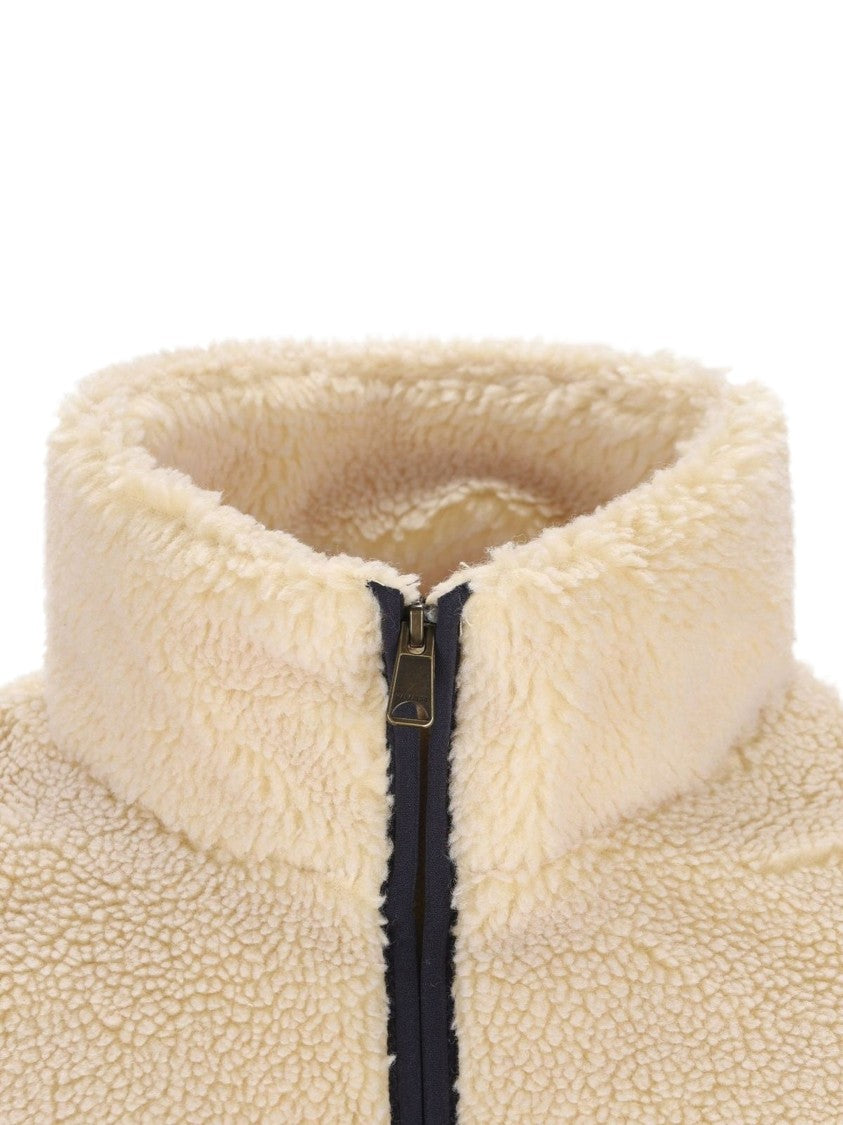 Napapijri Archive Fleece Cream Stand Collar Polyester Fleece Jacket