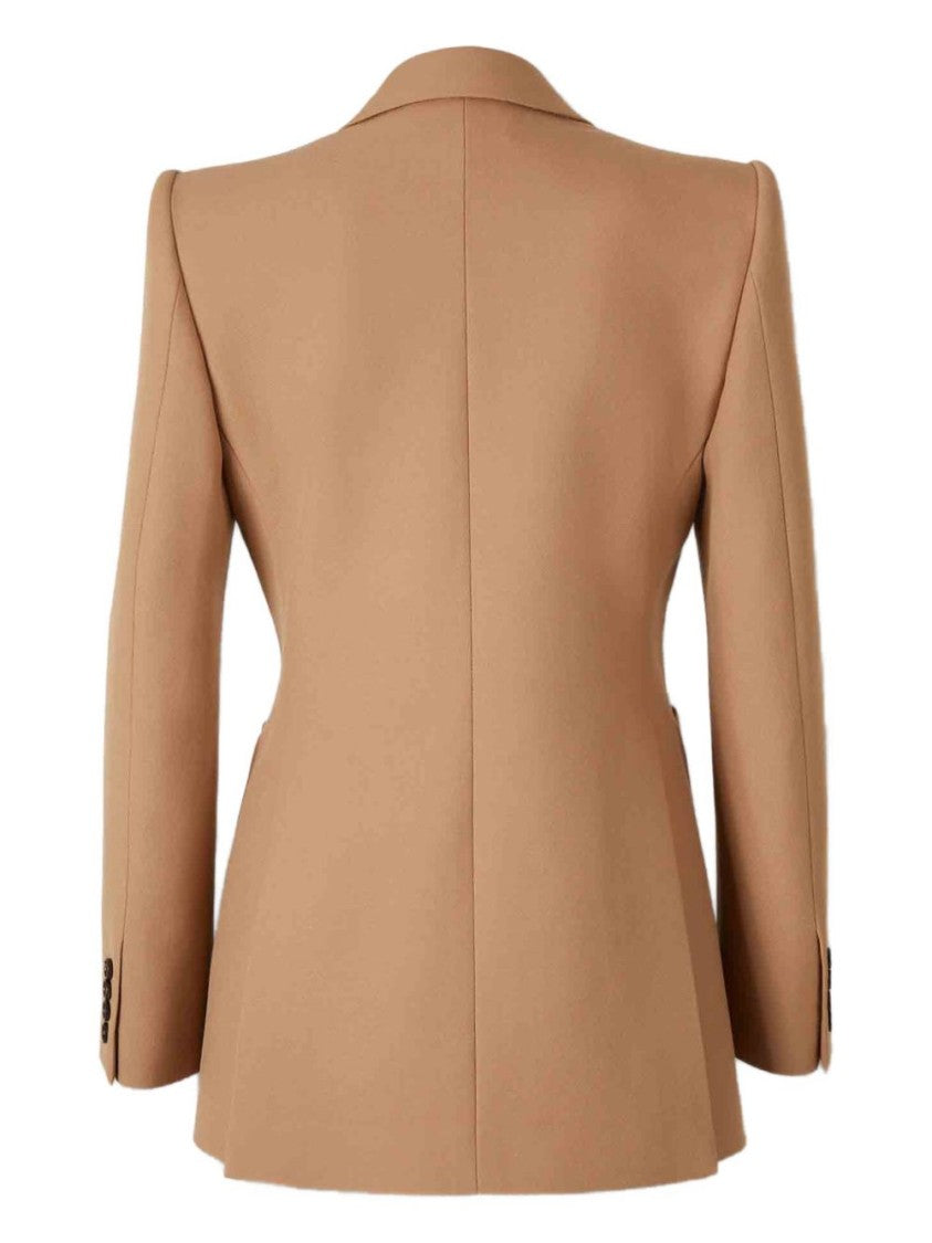 Chloé Tailored Brown Wool Blazer With Double-Breasted Closure
