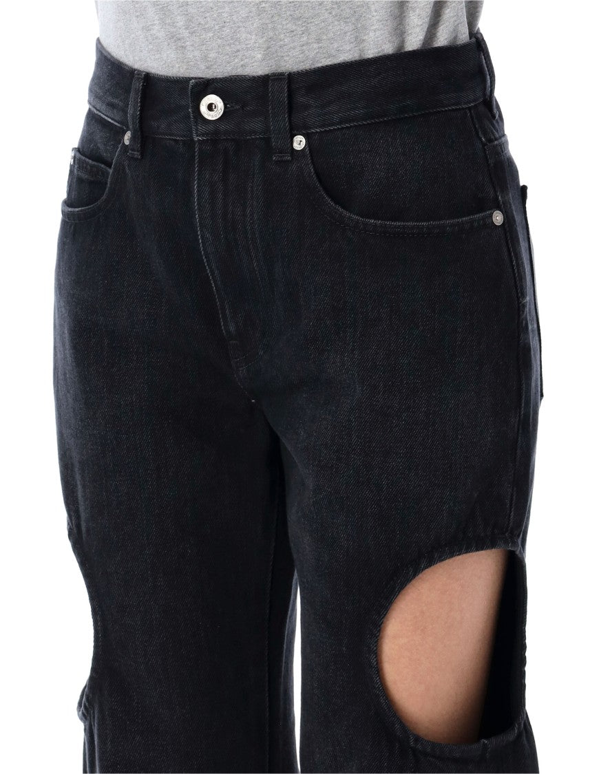 Off-White Relaxed Fit Black Denim Pants