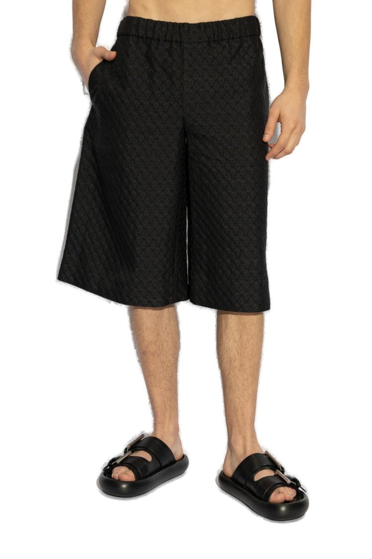 Alexander Mcqueen Tailored Black Shorts In Smooth Viscose