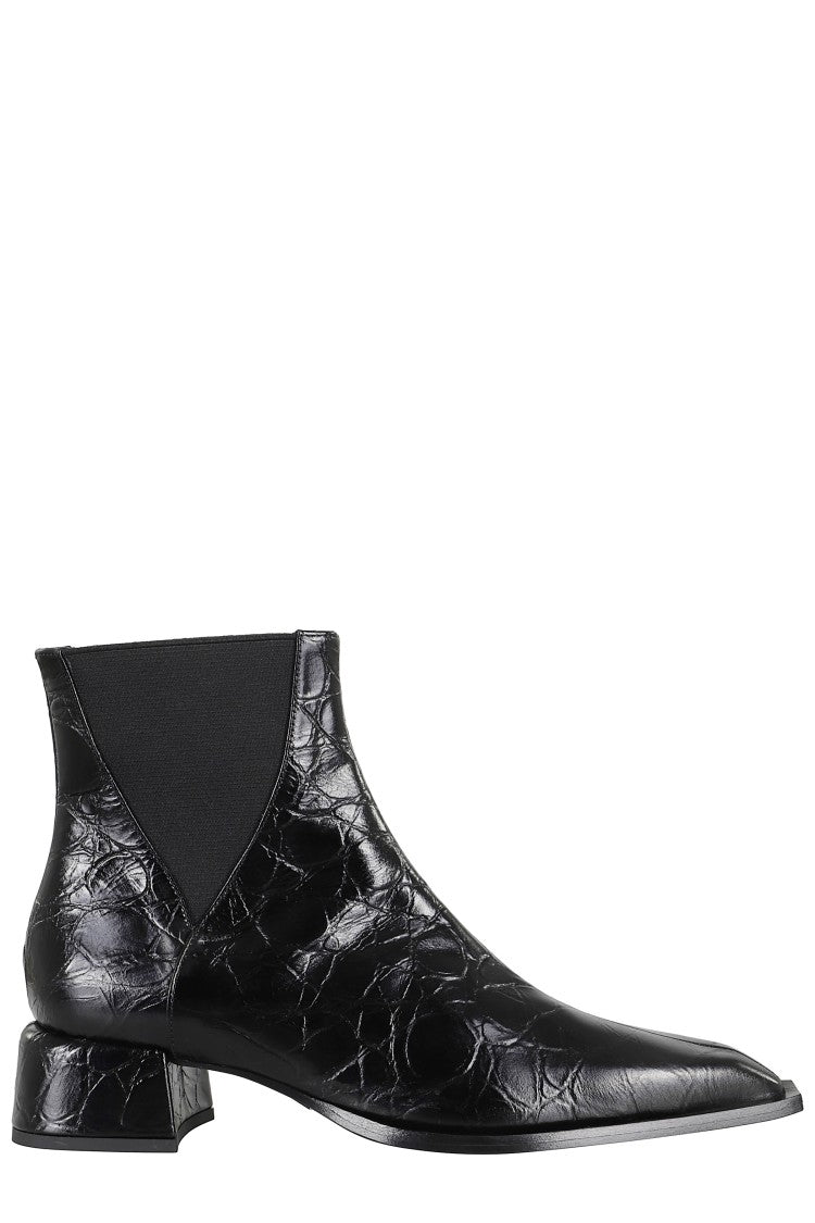 Giampaolo Viozzi Crocodile-Pattern Ankle Boots With Glossy Finish