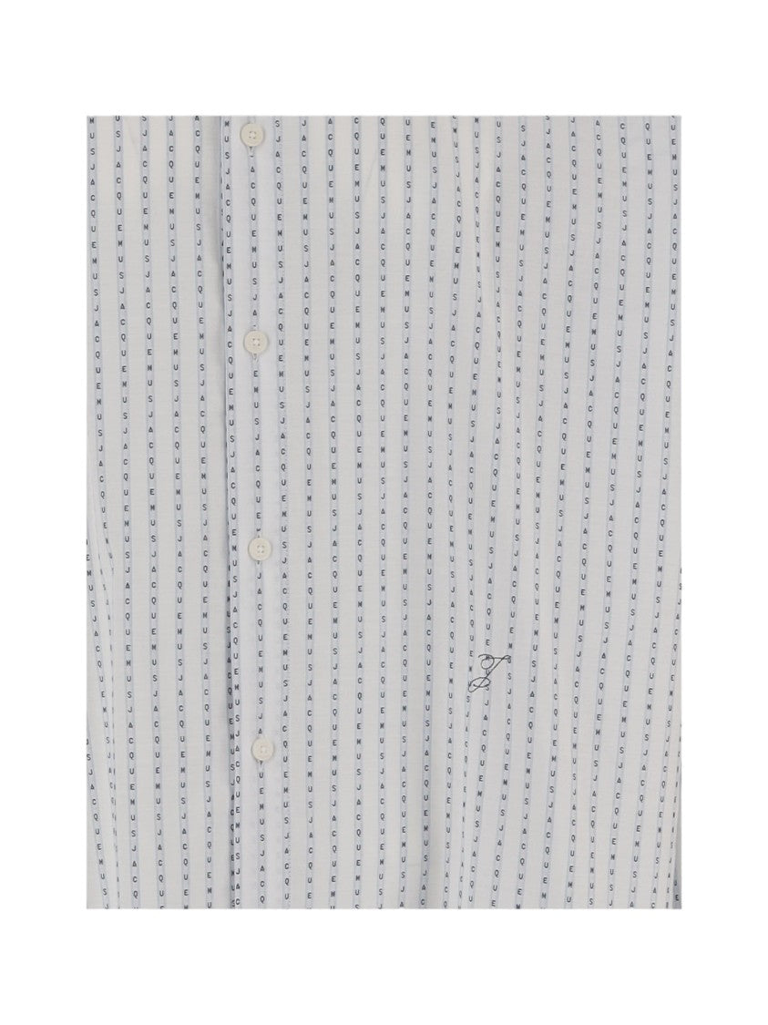 Jacquemus Striped Cotton Shirt With Classic Collar