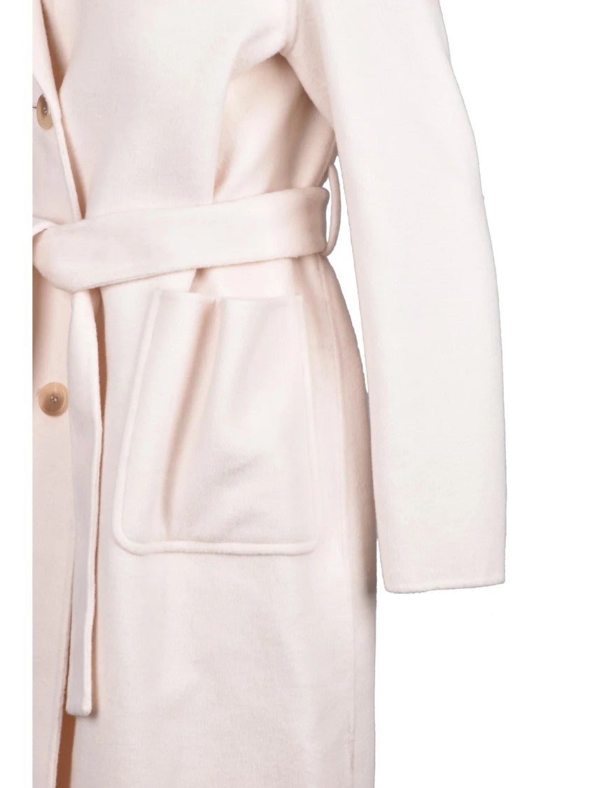 Add Long Belted Coat In Luxurious Wool-Cashmere Blend