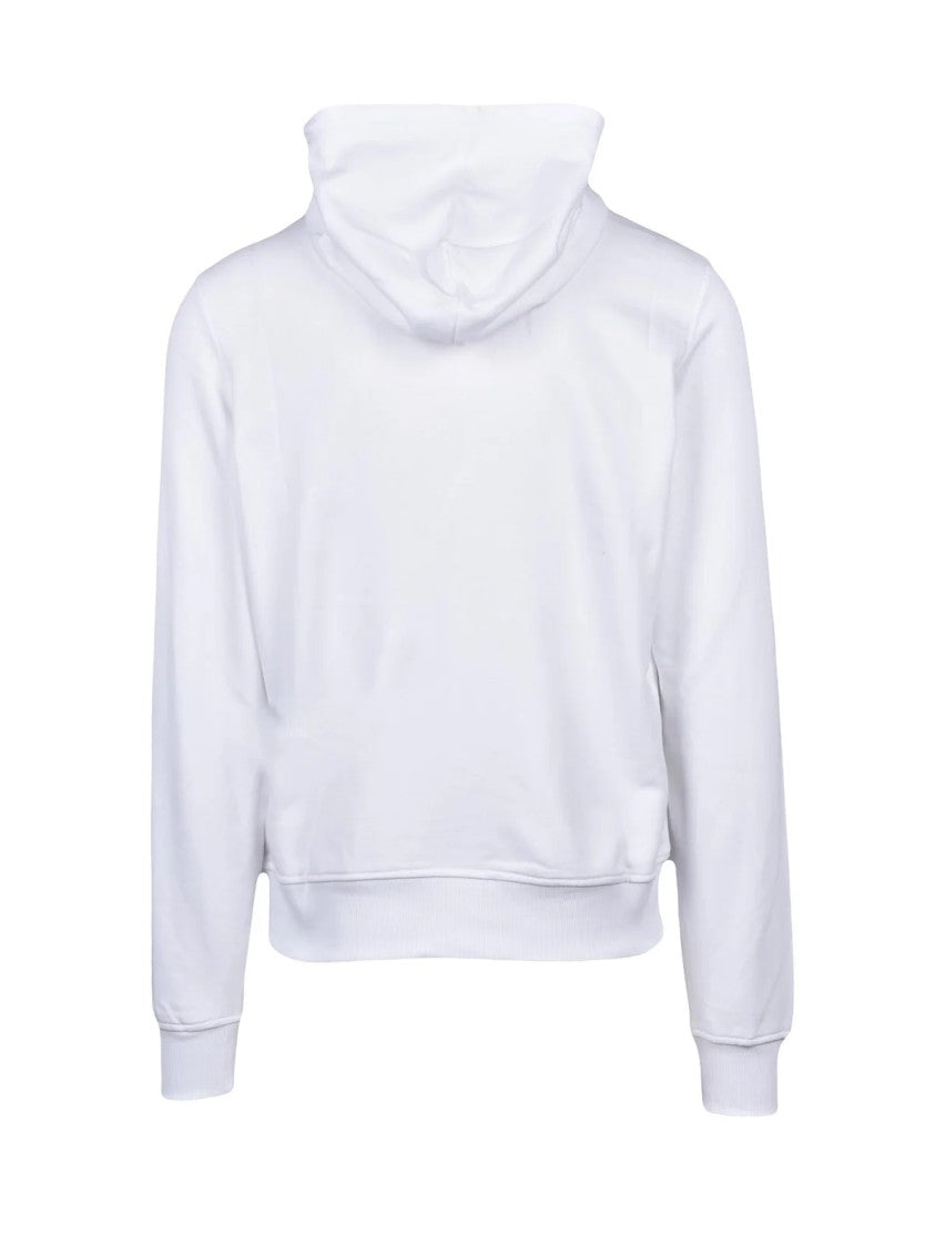 Diesel White Cotton Minimalist Hoodie