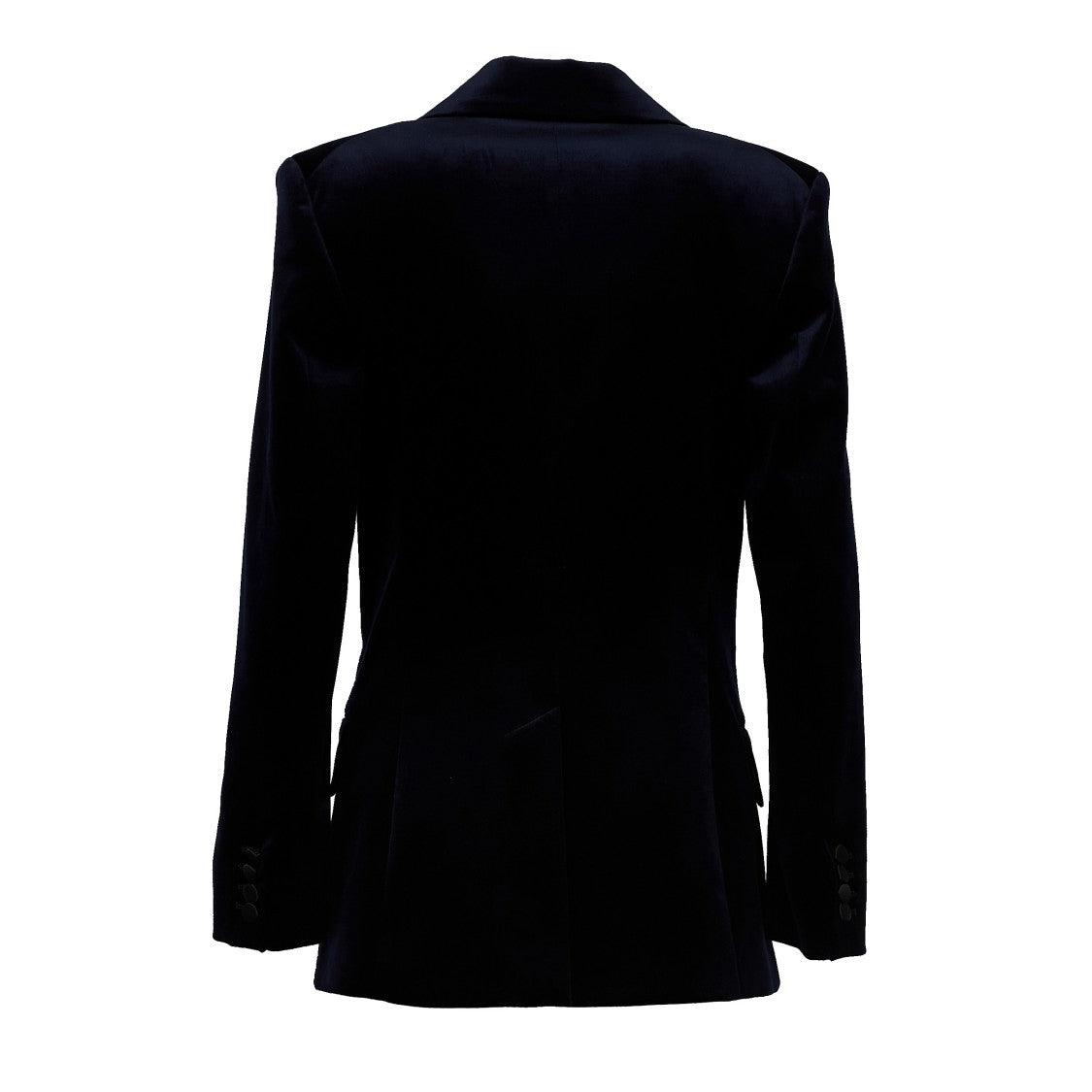 Victoria Beckham Single Breasted Satin Detail Velvet Jacket