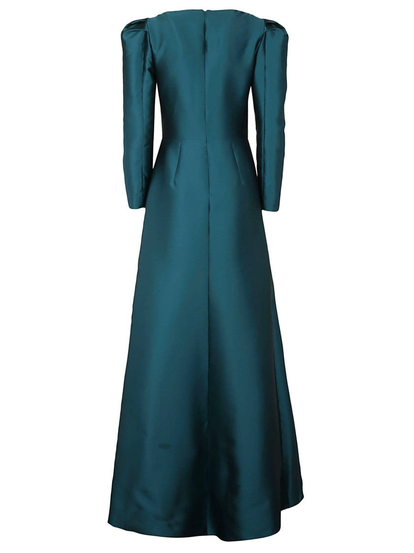 Alberta Ferretti Wrap-Style Evening Dress With Bow Detail