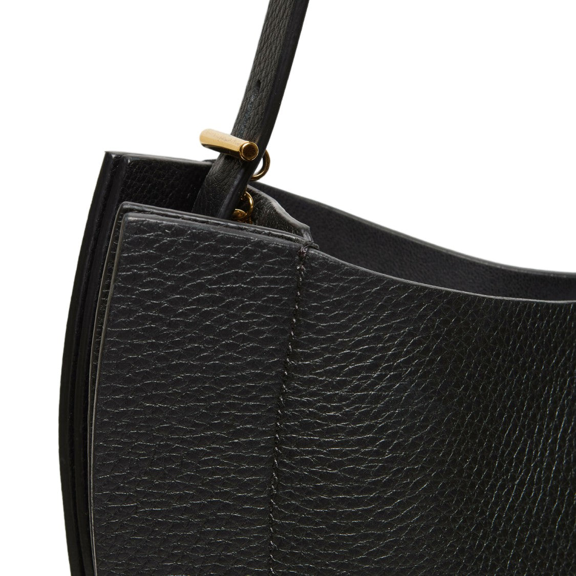 Minobossi Black Lizzie Textured Leather Bag