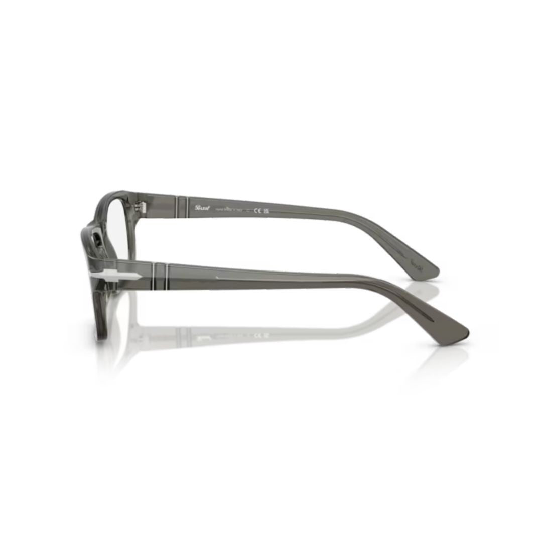 Persol 0Po3364v Translucent Grey Acetate Rectangular Eyeglasses