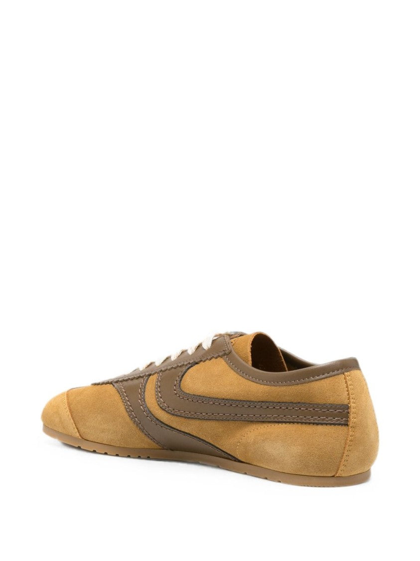 Dries Van Noten Suede And Leather Sneakers With Retro Accents
