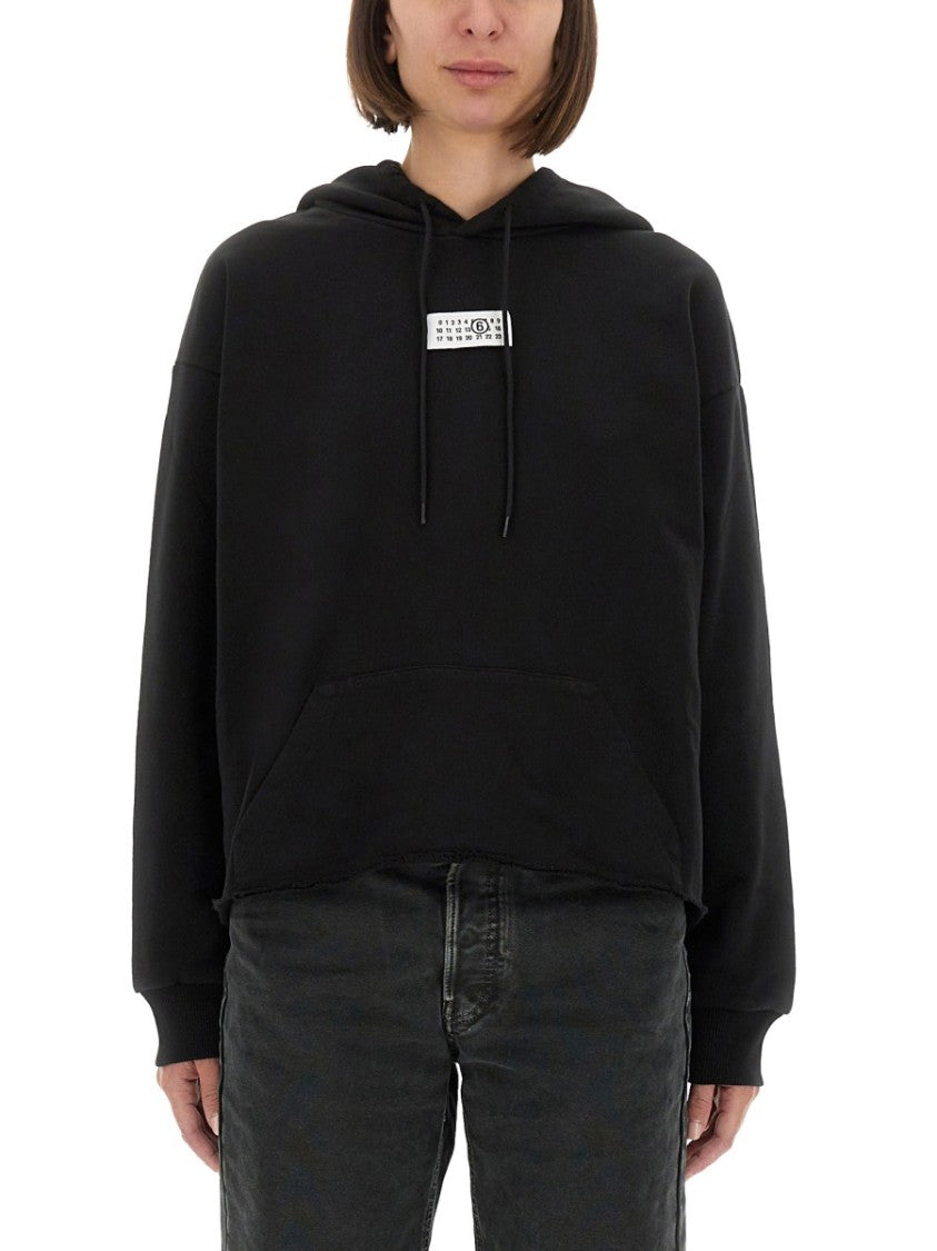 Mm6 By Maison Margiela Relaxed-Fit Cotton Hoodie With Adjustable Drawstring