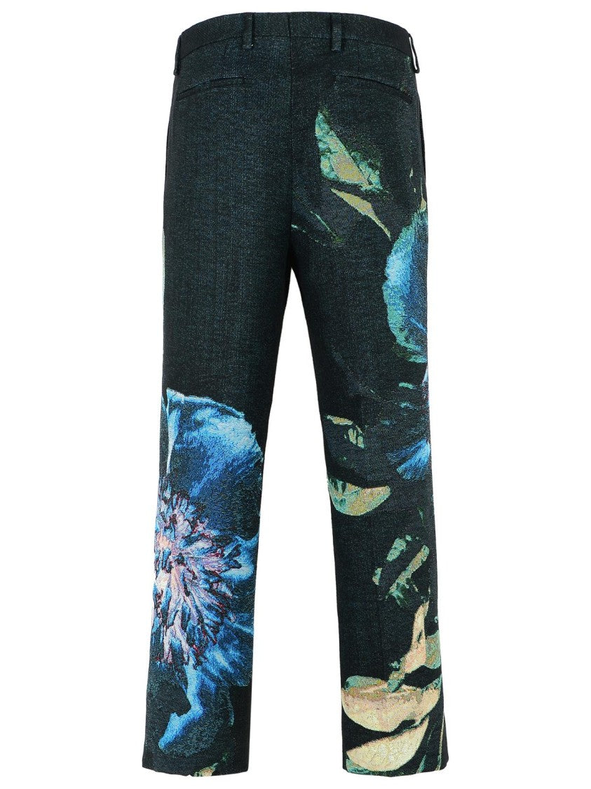 Dries Van Noten 'Panvel' Black Cotton Blend Pants