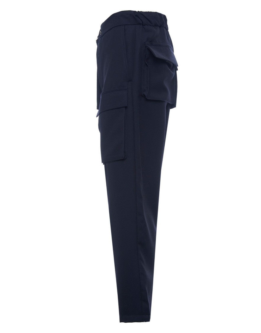 Costumein Wool Cargo Trousers With Adjustable Drawstring