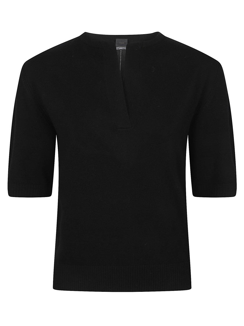 Pinko Varsavia Wool-Blend Short-Sleeve Sweater