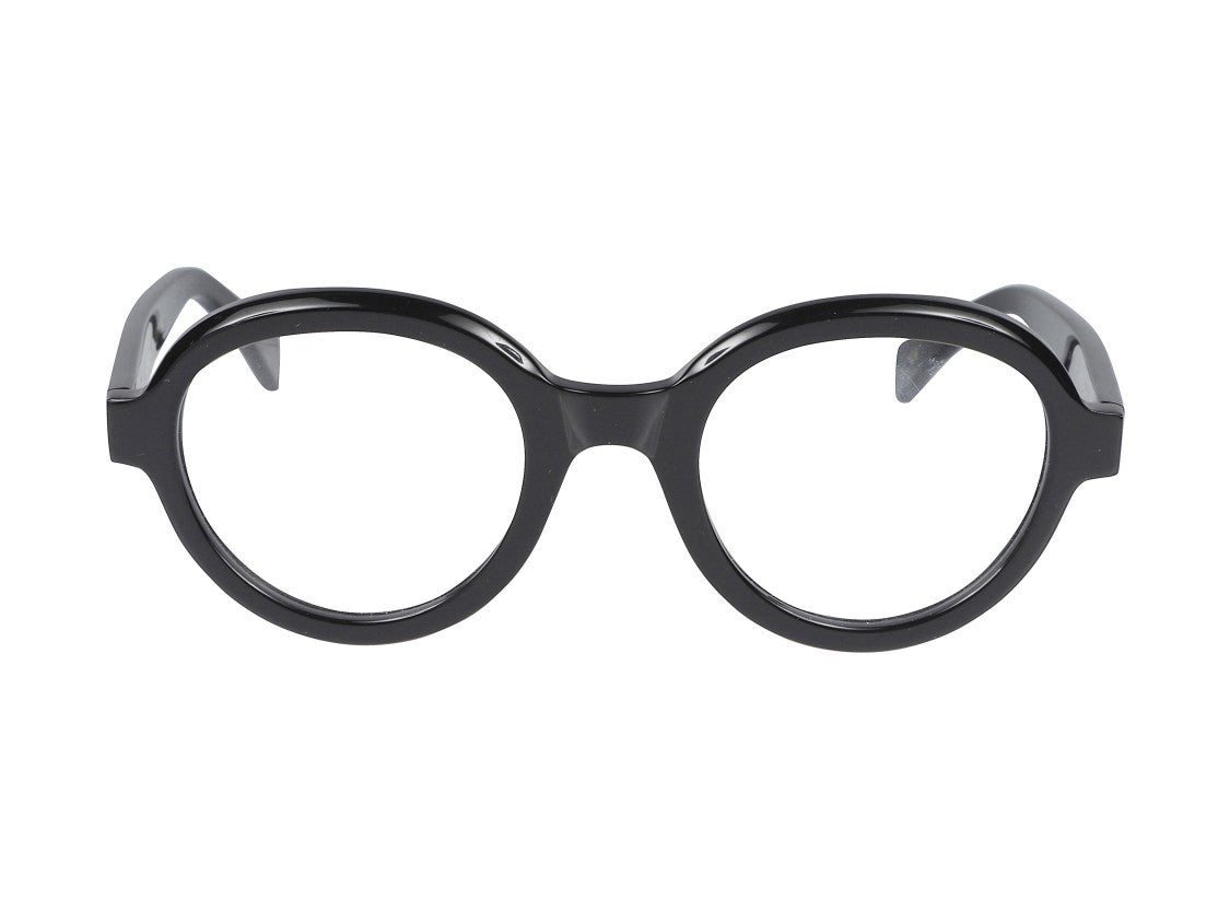 Kador Black Karola Glossy Round Eyeglasses
