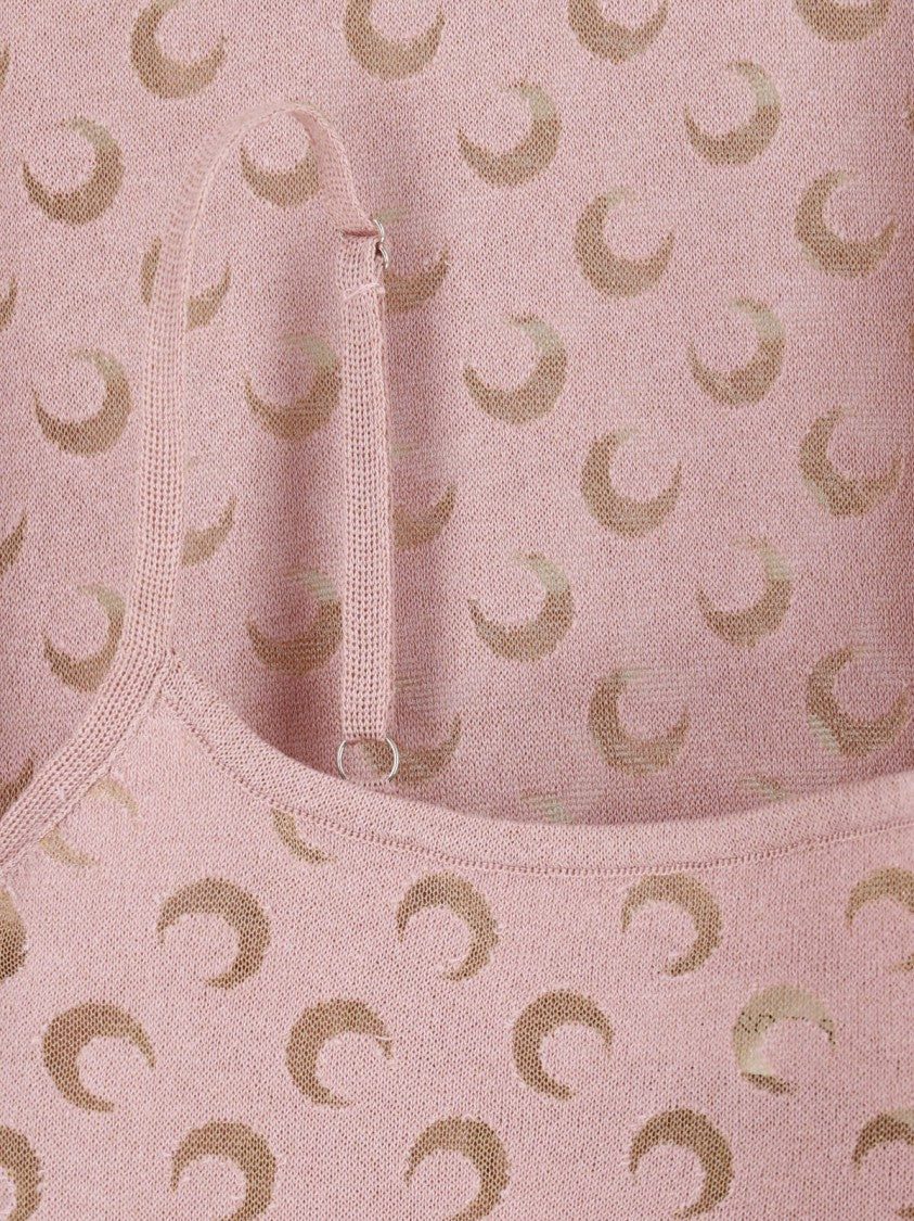 Marine Serre Muted Crescent Moon Bodycon Midi Dress