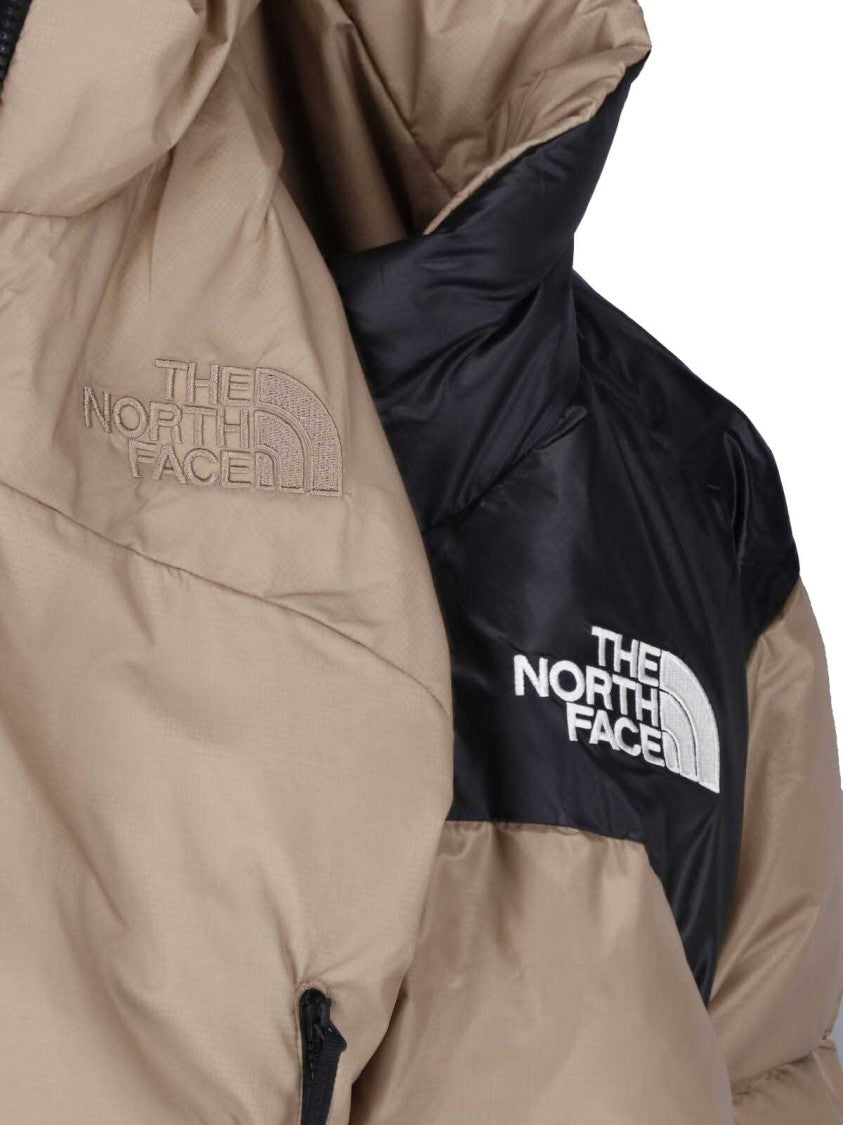 The North Face Brown Pertex Nuptse High-Collar Down Jacket