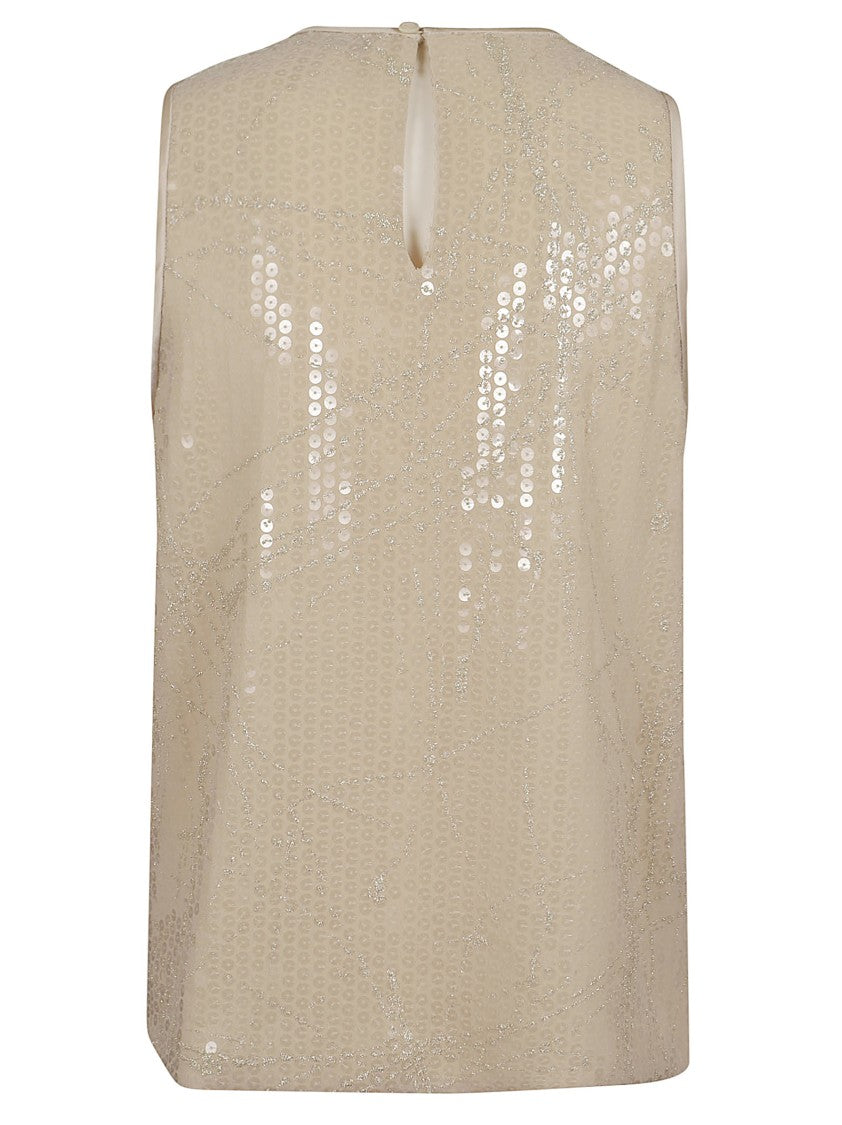 Peserico Georgette Top With All-Over Sequin Embellishment