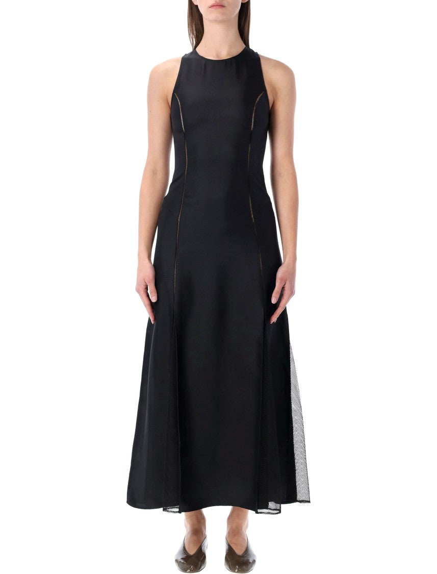Loulou Studio Iraka Silk Twill Midi Dress
