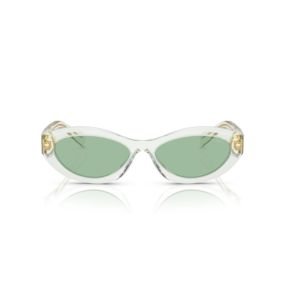 Prada 0Pr 26Zs Translucent Acetate Oval Sunglasses