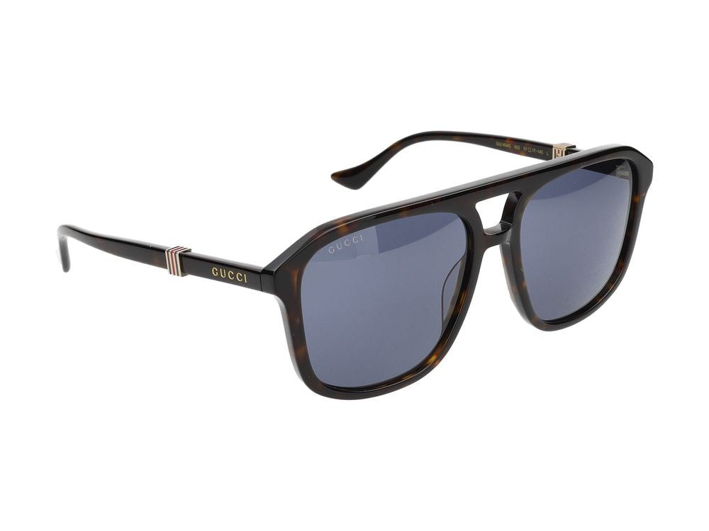 Gucci Havana Bold Square Acetate Sunglasses