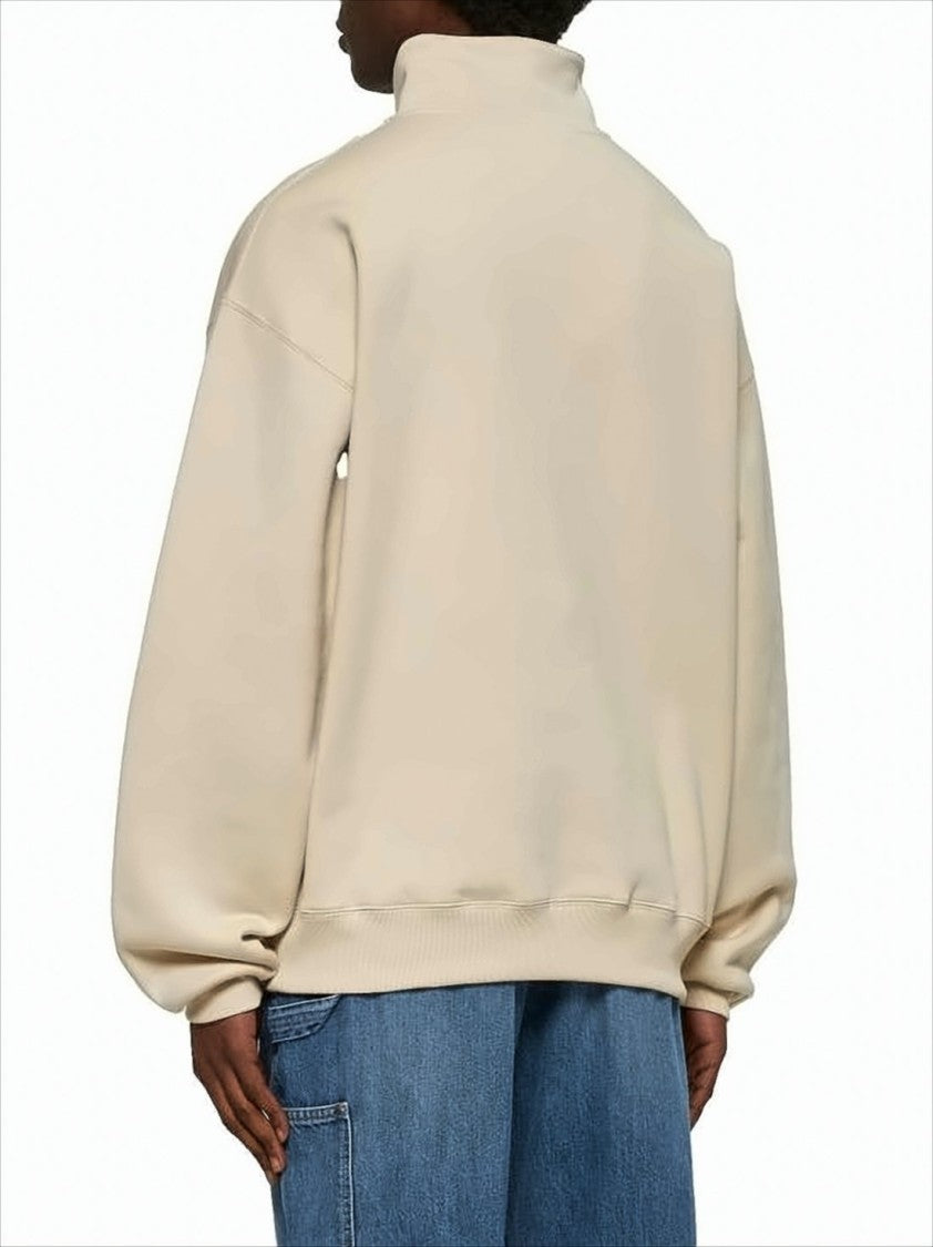 Jacquemus High-Collar Cotton Pullover With Half-Zip Closure
