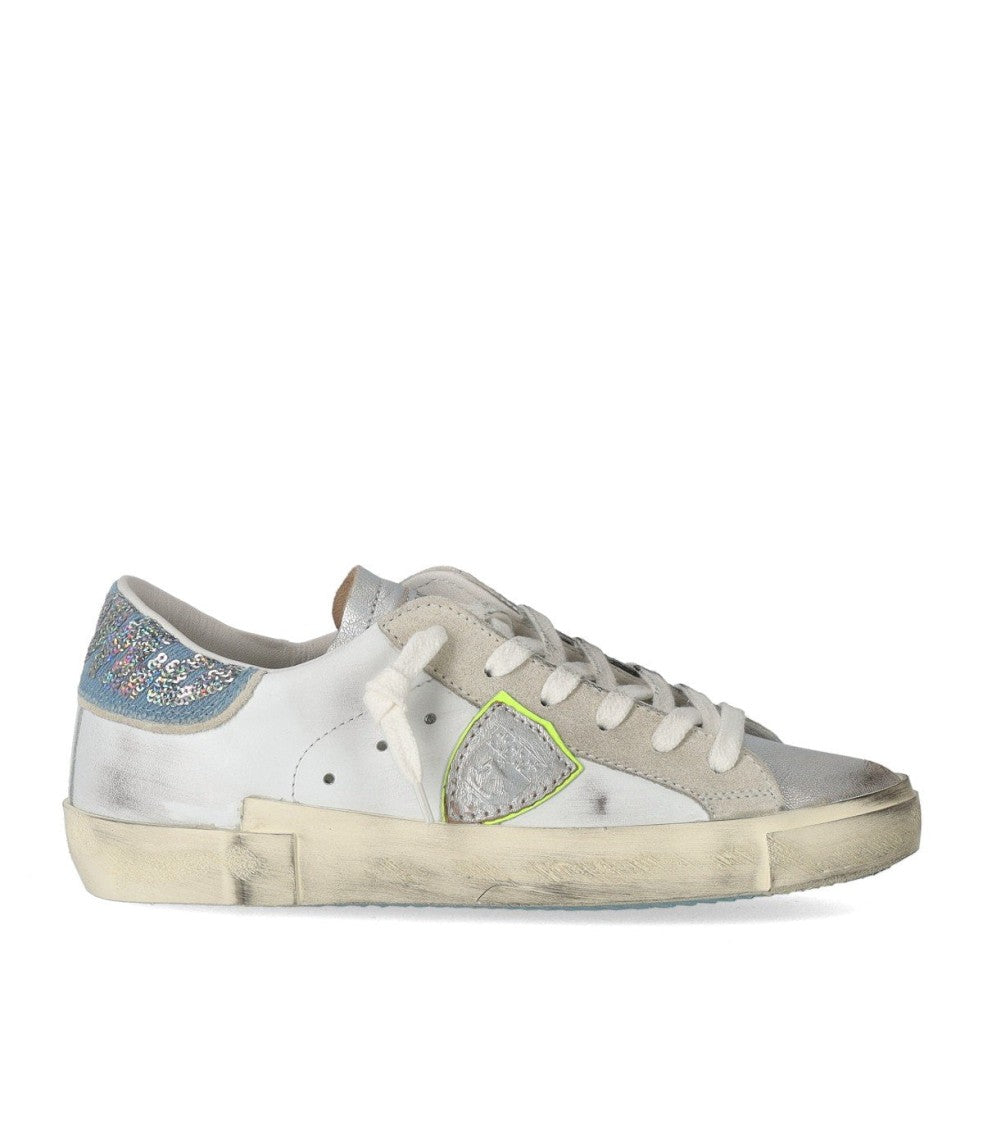Philippe Model Prsx Metal Sequins White Sneaker